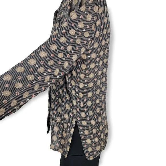 Vintage 70s Glaser Micro Woven Long Sleeve Button Up Shirt - Picture 3 of 8